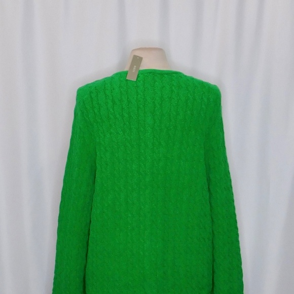 NWT!! J. CREW Odette Cable Knit Sweater Lady Jacket Cotton Blend Boucle Green XL - Picture 10 of 16